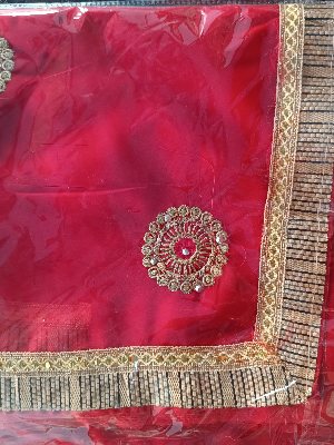 J 17 SAREE (1PC) RED MIX