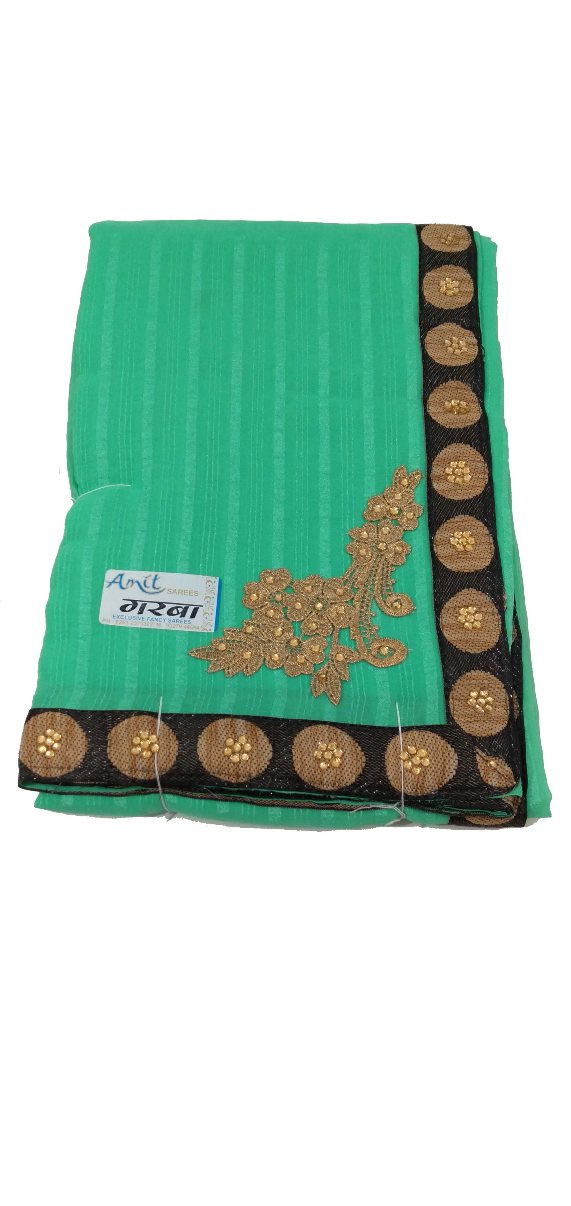 J8 GARBA SAREE (1PC) GREEN